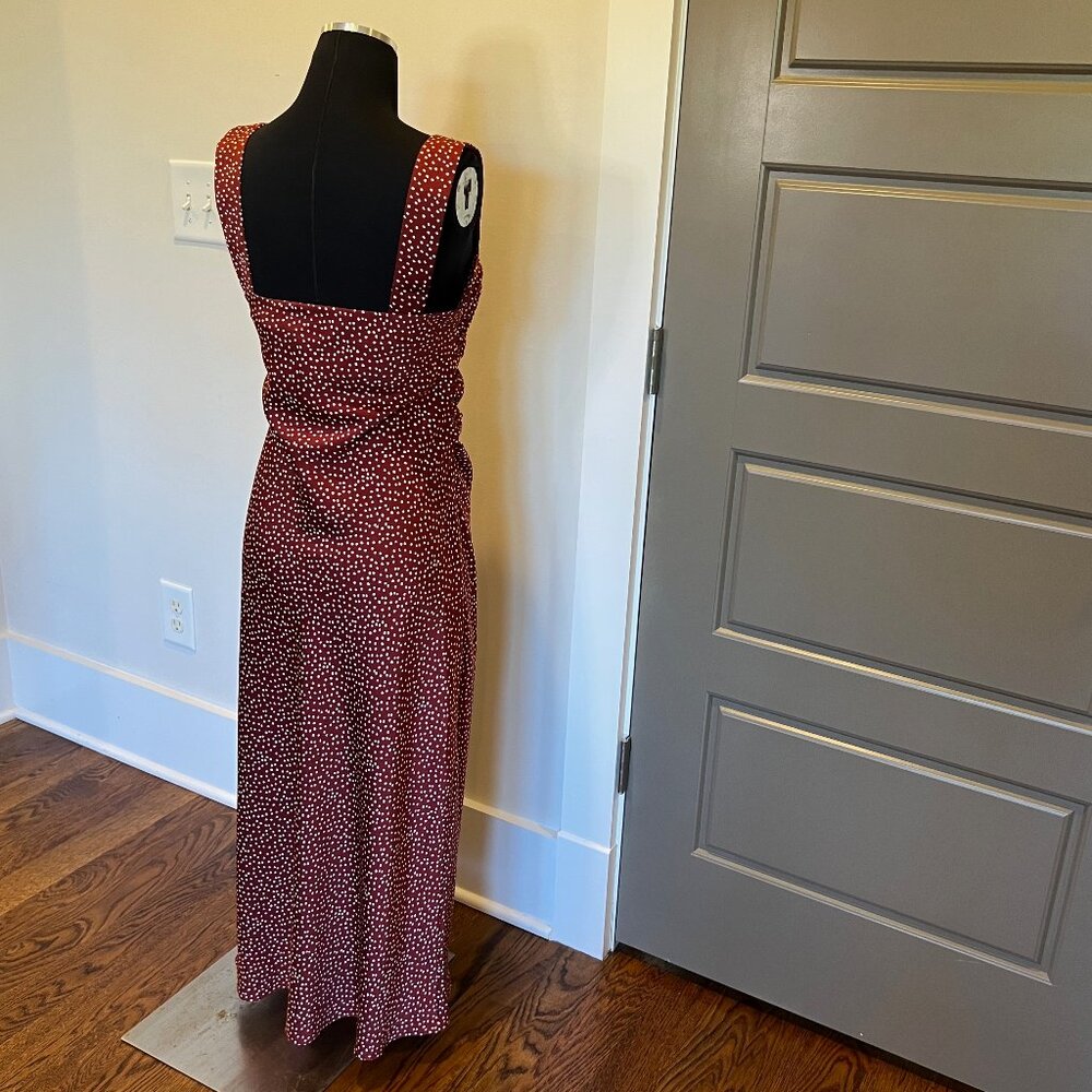 NWT Wayf ruched midi dress sz S in red - Picture 6 of 13